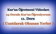 Kur’an Öğretmeni Videoları 11. DERS