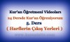 Kur’an Öğretmeni Videoları, 5. Ders