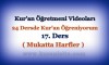 Kur’an Öğretmeni Videoları 17. DERS